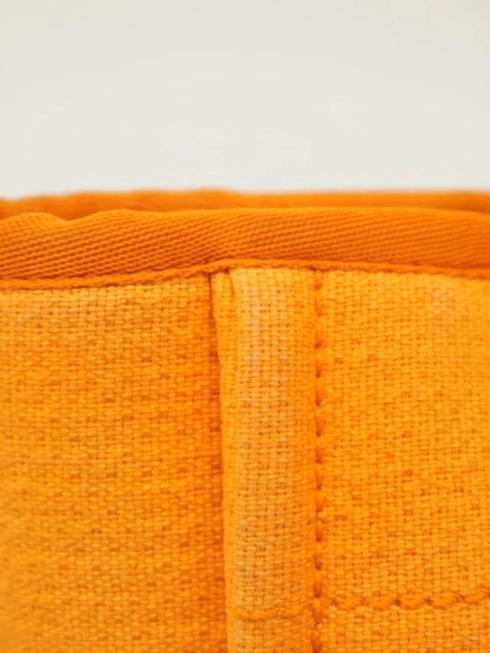 Authentic CHANEL Medium Deauville orange mixed fibers tote